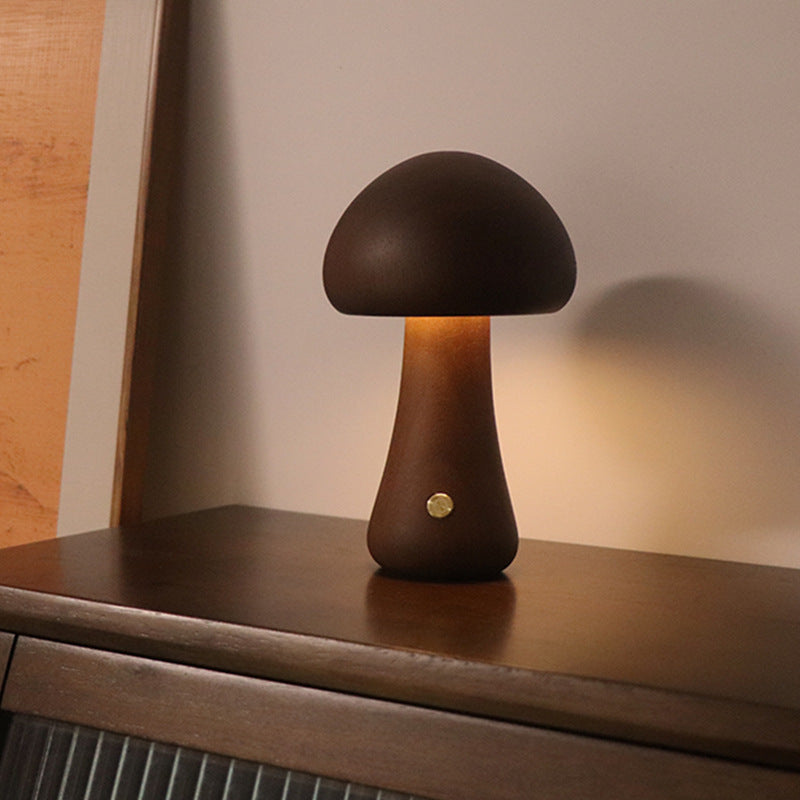INS Wooden Cute Mushroom LED