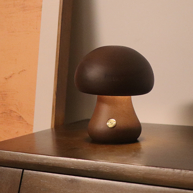 INS Wooden Cute Mushroom LED