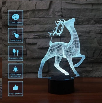Deer 3D LED Illusion Light