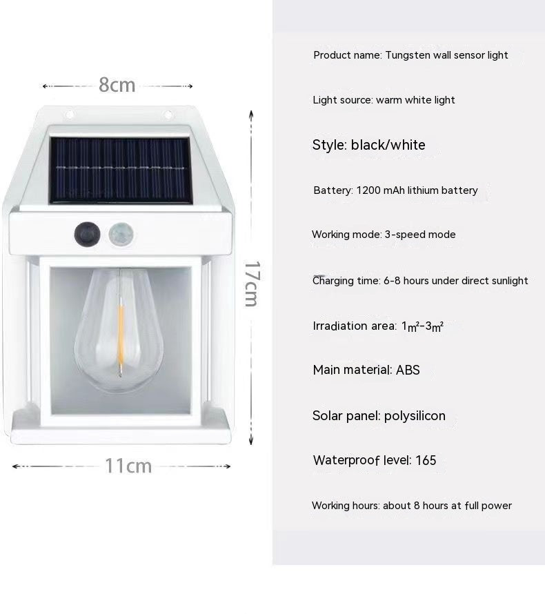 Solar Induction Garden Wall Lamp