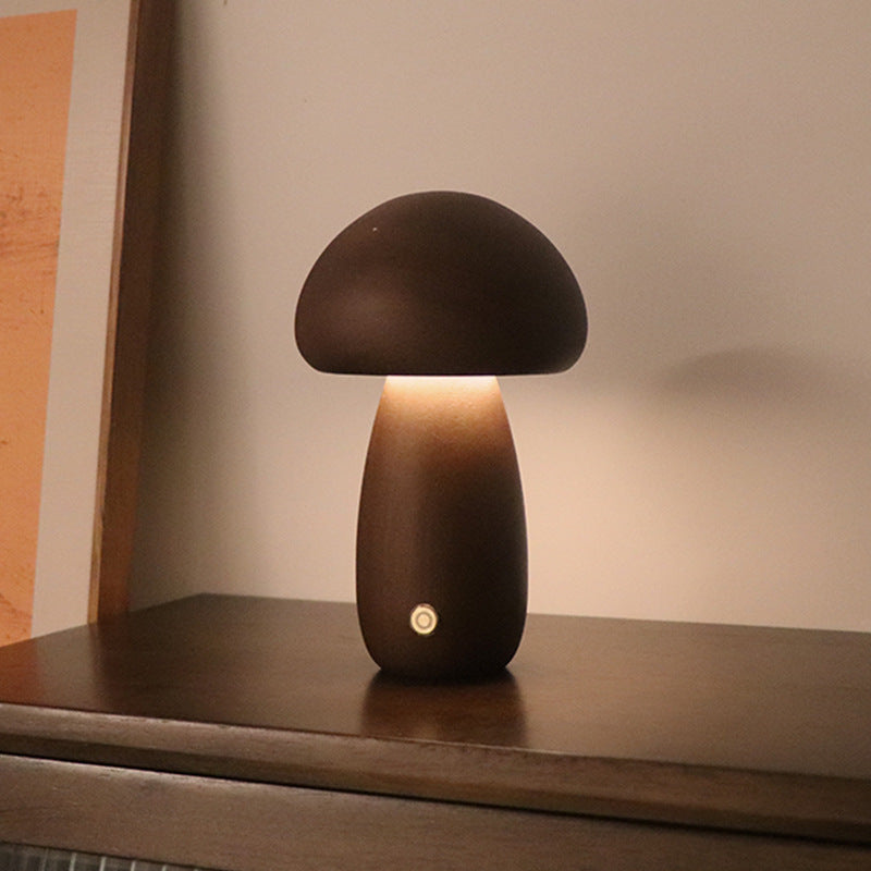 INS Wooden Cute Mushroom LED