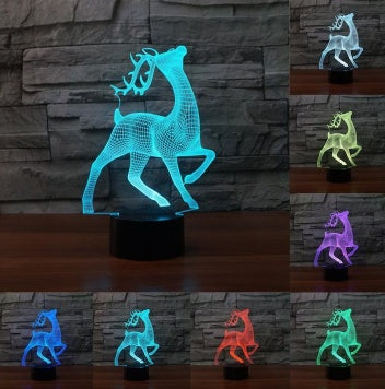 Deer 3D LED Illusion Light